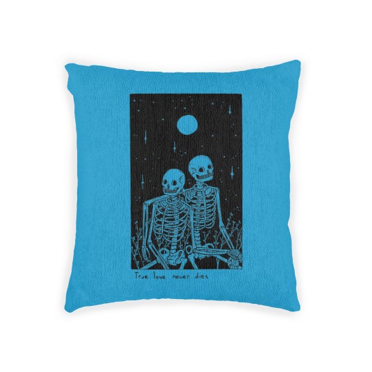 Discover true love never dies - Skeletons - Woven Pillows