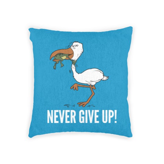 Discover Never Give Up Woven Pillows