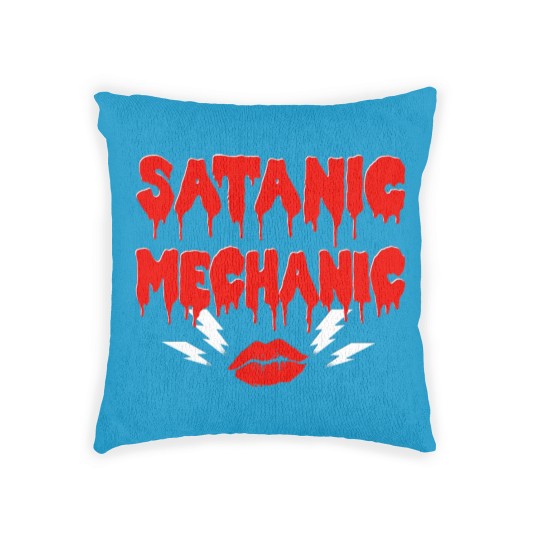 Discover Satanic Mechanic - Rocky Horror - Woven Pillows