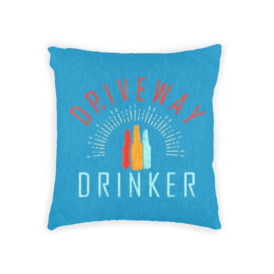 Discover Driveway Drinker Woven Pillows Retro Vintage Funny Woven Pillows
