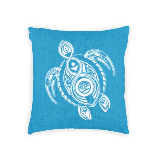 Discover Hawaii Turtle Tribal Art Woven Pillows