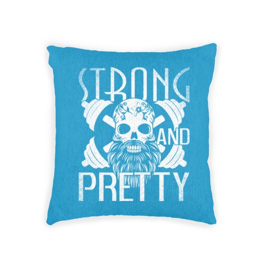 Discover Strong and Pretty Strongman Gym Vintage - Strong And Pretty - Woven Pillows