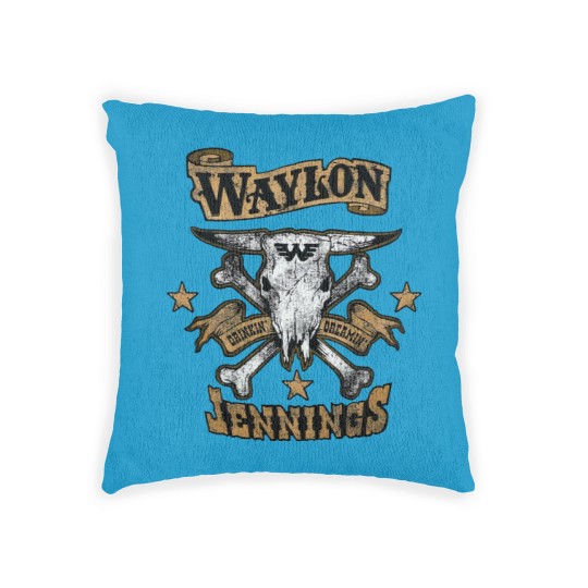 Discover Waylon Jennings Logo Design Classic Woven Pillows