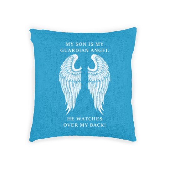 Discover Son - My son is my guardian angel Woven Pillows