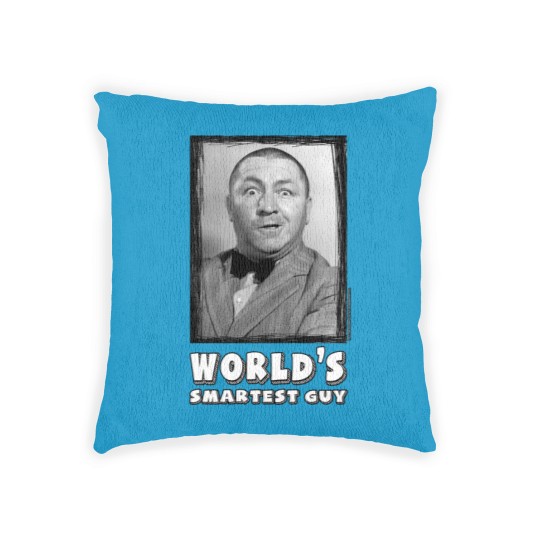 Discover The Three Stooges Curly, World's Smartest Guy Woven Pillows