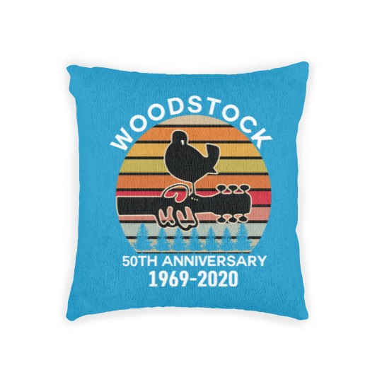 Discover woodstock 50th anniversary 1969 2020,Woodstock Woven Pillows,Woodstock 1969 ,Peace Love Bird - Woodstock - Woven Pillows