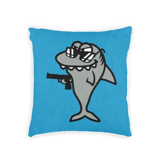 Discover hai gangster criminal criminal thief robber pistol Woven Pillows