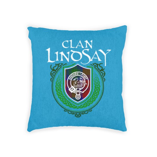 Discover Lindsay Surname Scottish Clan Tartan Crest Badge Woven Pillows