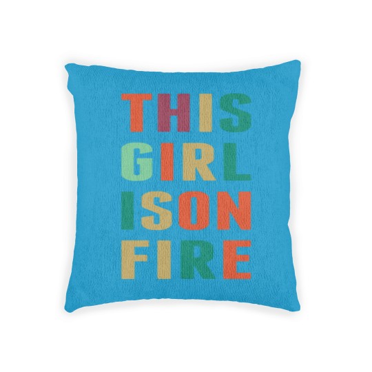 Discover This Girl Is Girl On Fire Woven Pillows