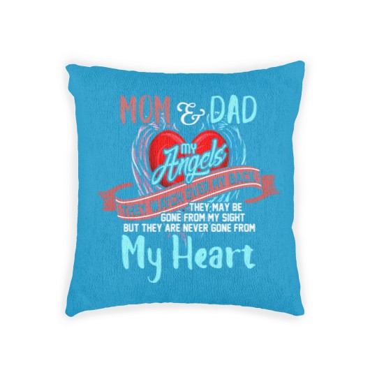 Discover Mom & Dad My Angels Woven Pillows - in memory of parents In Heaven Woven Pillows