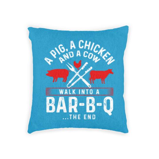 Discover Grill Barbecue BBQ Season Meat Grillmaster Gift Woven Pillows