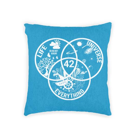 Discover 42 the answer to life the universe and everything Woven Pillows