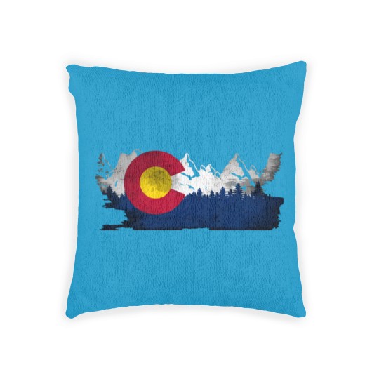 Discover Cute Family Gift Colorado State Flag Woven Pillows
