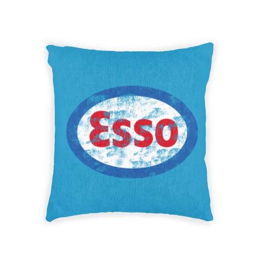 Discover Vintage distressed Esso logo - Auto Racing - Woven Pillows