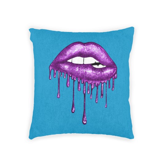 Discover Drip Purple Lips - Lips - Woven Pillows