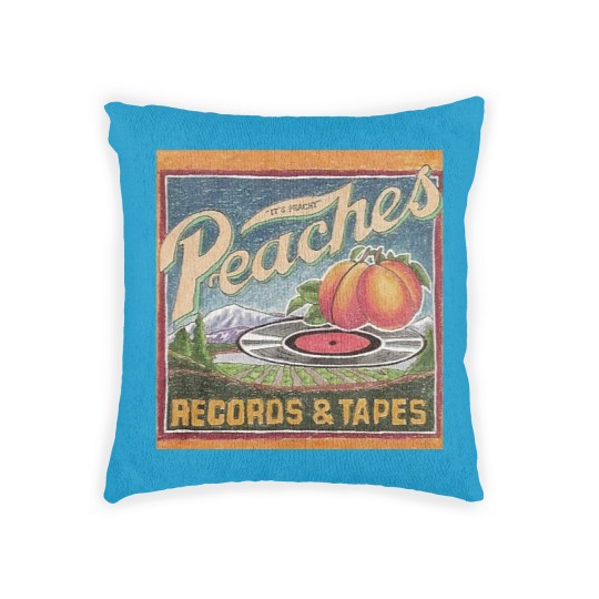 Discover Peaches Woven Pillows Woven Pillows Woven Pillows Woven Pillows Music Graphic Design Woven Pillows Vintage Retro Art 80s 1980s Tapes and Records Unisex Woven Pillows Gift