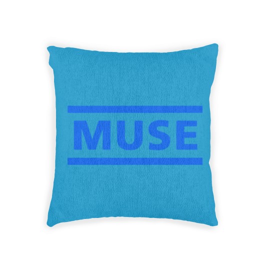Discover Muse Unisex Woven Pillows: Dark Blue Logo