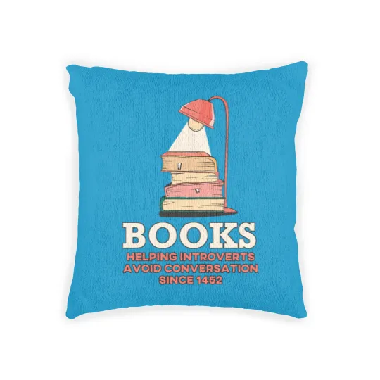 Discover Books, Helping Introverts Avoid Conversation Woven Pillows