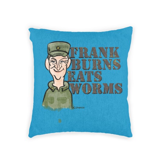 Discover Frank Burns Eats Worms - Mash - Woven Pillows