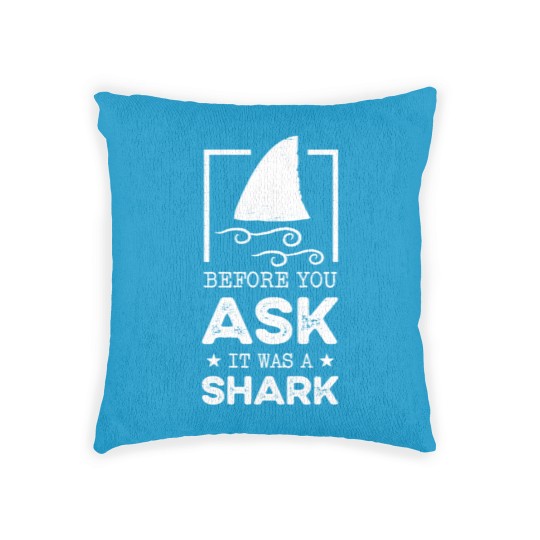 Discover Amputee Before you ask it was a shark Woven Pillows