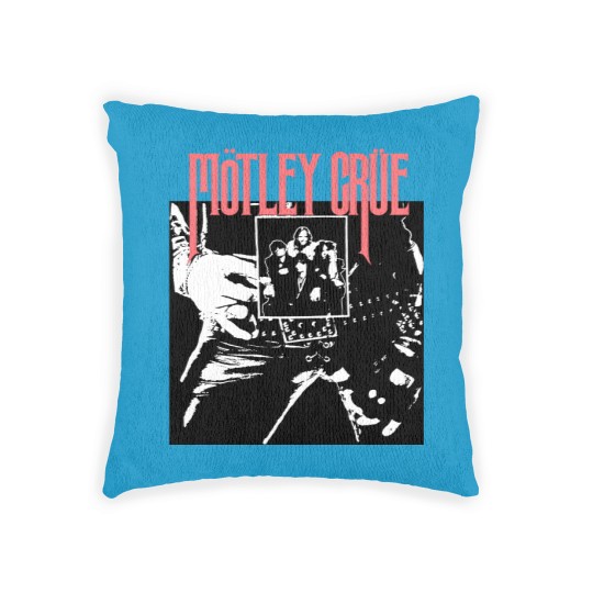 Discover Vintage 2000's Original Motley Crue Rock Band Concert Too Fast For Love Tour Black & Red Woven Pillows