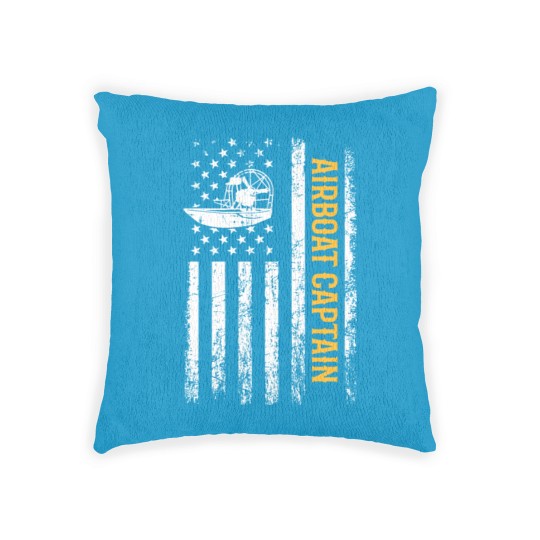 Discover Airboat American Flag, airboating Woven Pillows