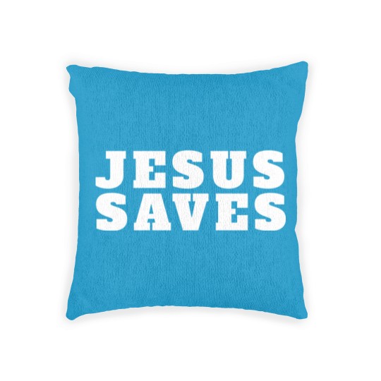 Discover Jesus Saves - Christian - Jesus Saves - Woven Pillows