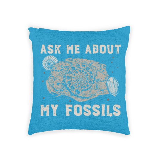 Discover Fossil Collector | Paleontologist Fossil Dino Gift Woven Pillows