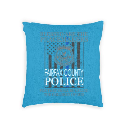 Discover Fairfax County Police Support Saint Michael Woven Pillows