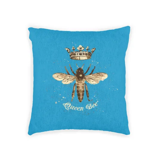 Discover Queen Bee Woven Pillows with Crown for Beekeepers & Bee Lovers
