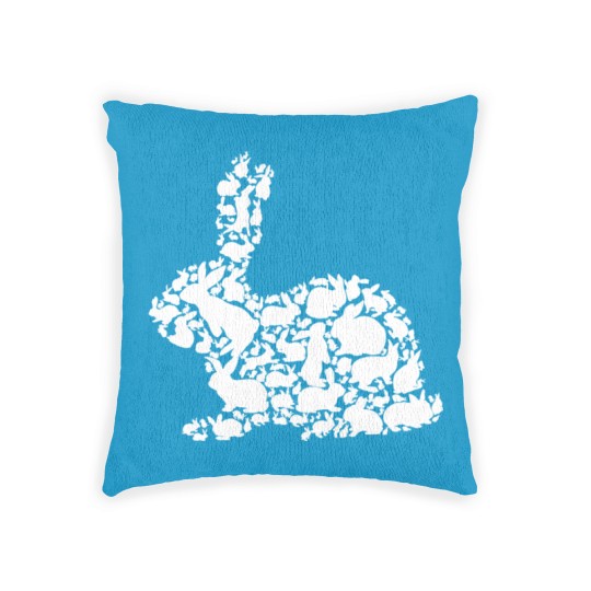 Discover Love rabbit kid Woven Pillows Woven Pillows