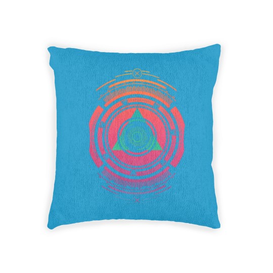 Discover Techno summer sunrise vibes Woven Pillows