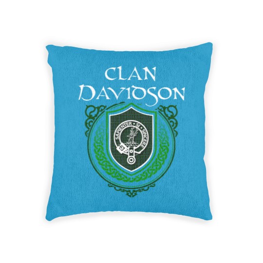 Discover Clan Davidson Surname Scottish Clan Tartan Crest Badge - Scottish Clan - Woven Pillows