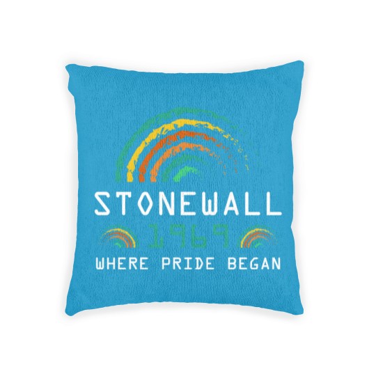 Discover Stonewall 1969 Rainbow Gay CSD 50 Years Pride Riot Woven Pillows