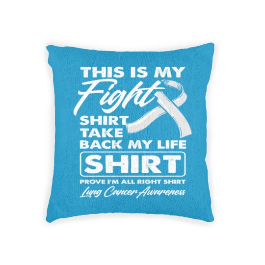 Discover My Fight Woven Pillows Fighter Lung Cancer Awareness Woven Pillows