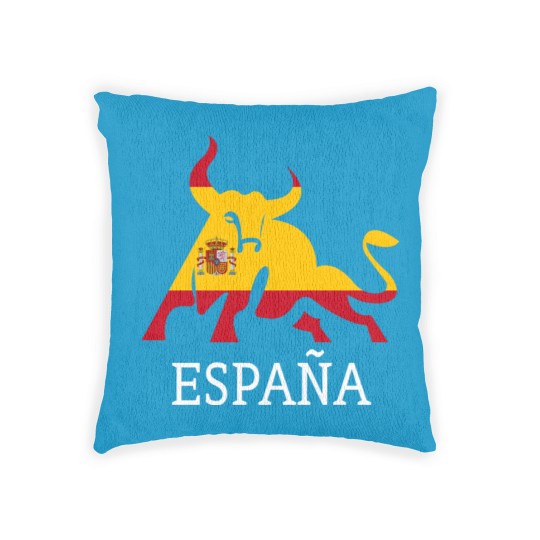 Discover Spain Spanish Flag Souvenir Toro España Bull Silhouette - Spanish Spain Flag Souvenir Bull S - Woven Pillows