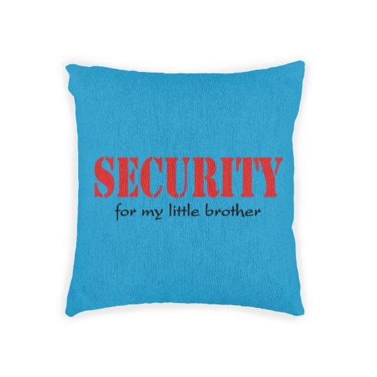 Discover Security for my little brother Woven Pillows