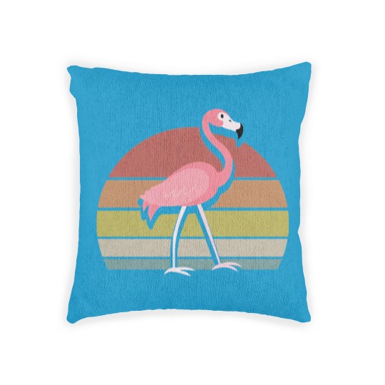 Discover Flamingo Woven Pillows Sunset Retro Vintage 70s Animal Nature Lovers - Flamingo - Woven Pillows