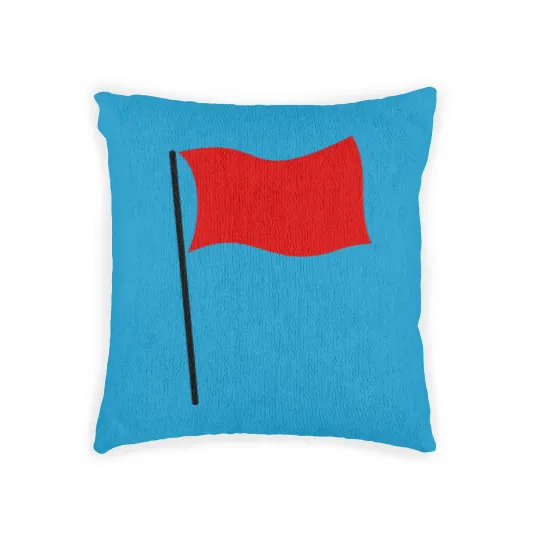 Discover red flag Woven Pillows
