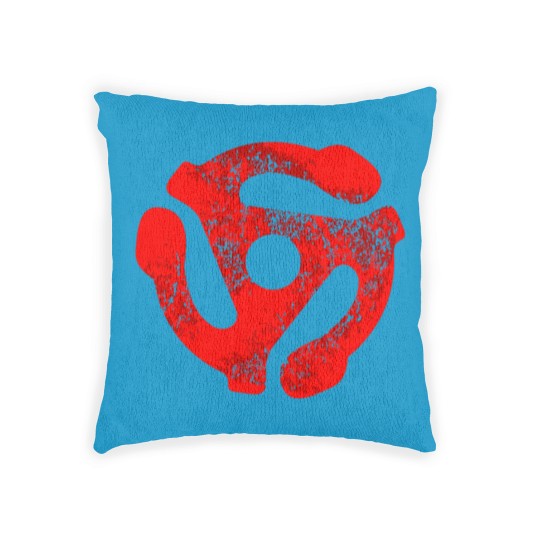 Discover Music Turntable Record Dj Red 45 Rpm Adapter Woven Pillows