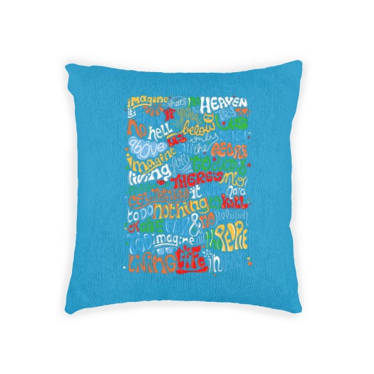 Discover Lennon Imagine Quote Woven Pillows