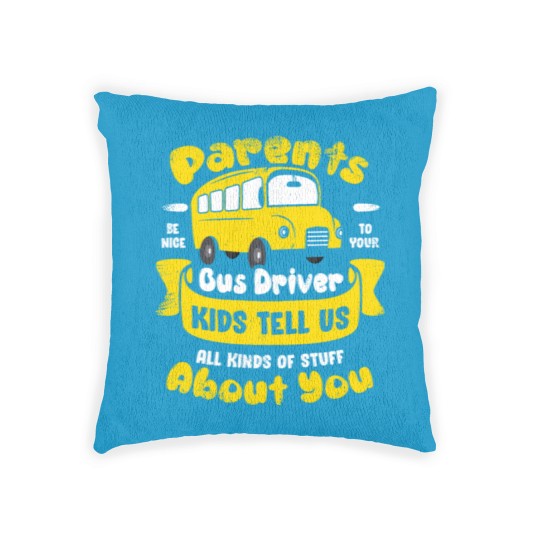 Discover Funny School Bus Driver Operator Gift Woven Pillows