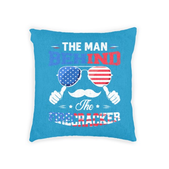 Discover The Man Behind The Firecracker 4th Of July American Flag - Behind The Firecracker 4th Of July - Woven Pillows