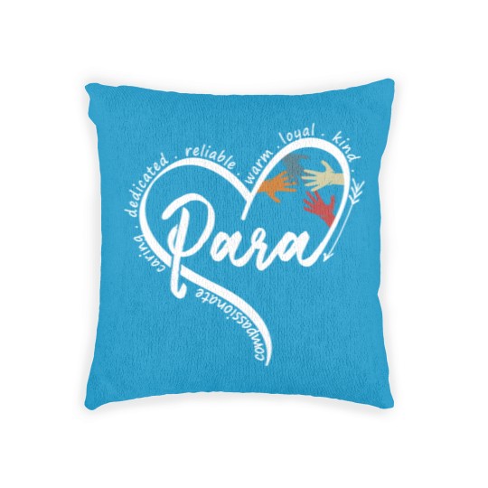 Discover Para Heart Paraprofessional Educator Paraeducator Woven Pillows