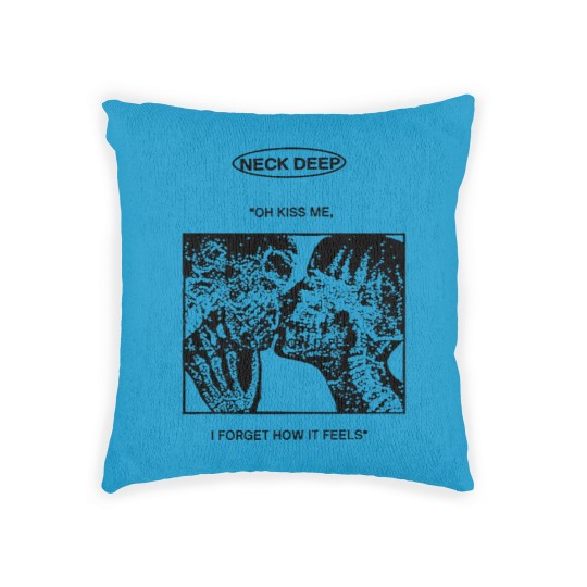 Discover neck deep merch Woven Pillows