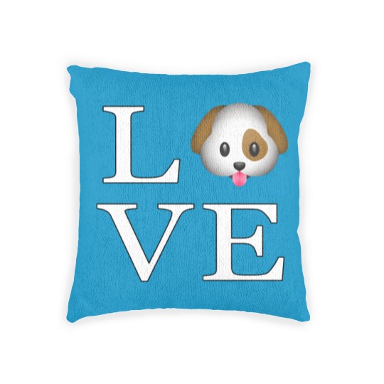 Discover Love Cute Dog _emoji icon smiley emoticon Woven Pillows