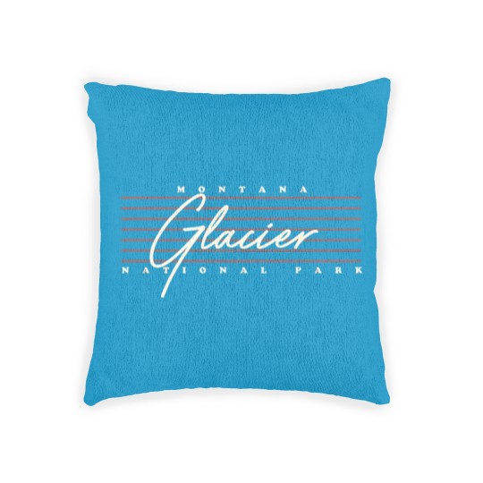 Discover Retro Glacier National Park Woven Pillows