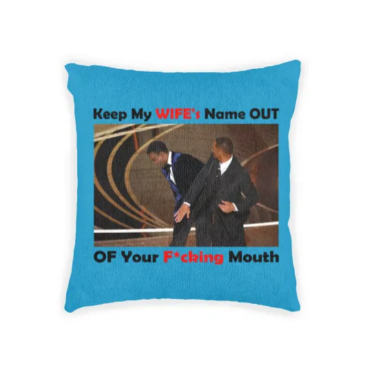 Discover Will Smith Smacks Chris Rocks Onstage Woven Pillows, Will Smith Woven Pillows, Will Smith Slapped Chris Rocks, 2022 Oscars, Meme Woven Pillows
