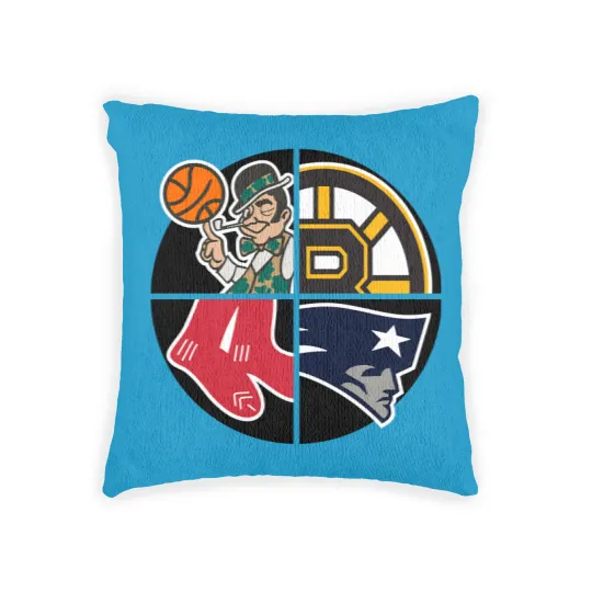 Discover Boston Sports Quad Cap Woven Pillows