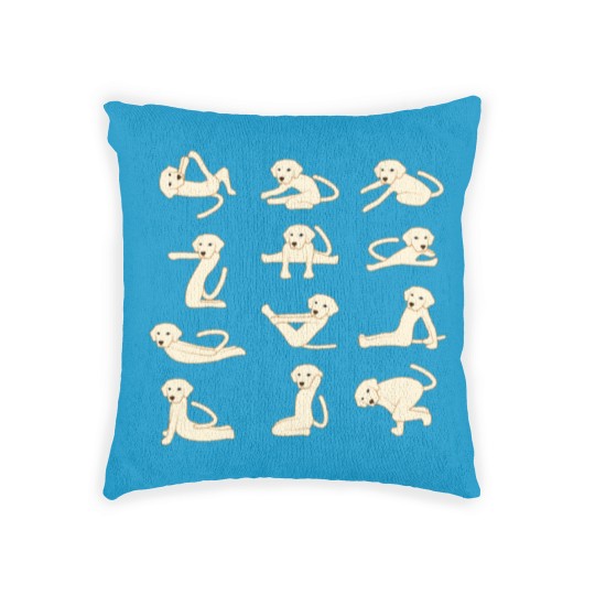 Discover Dogs doing Yoga Funny Animal Woven Pillows Woven Pillows